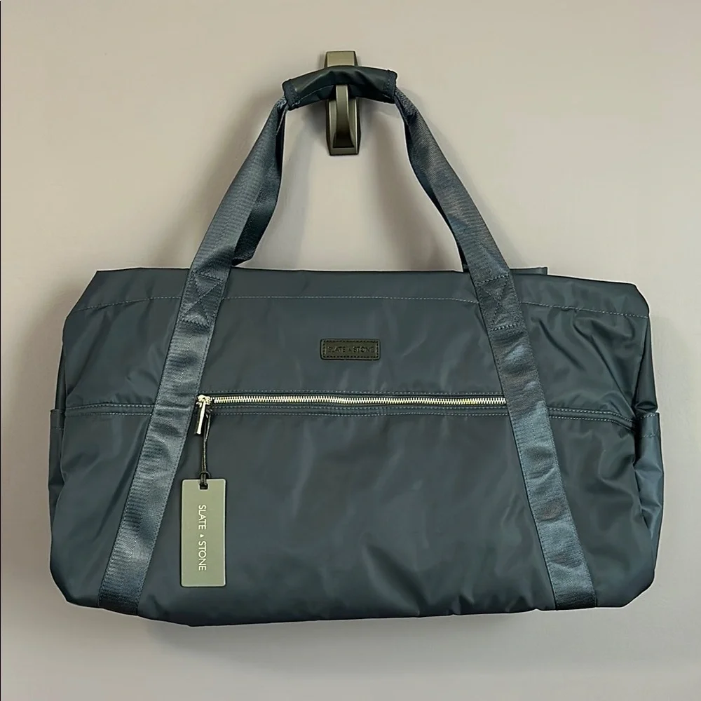 Slate & Stone Navy Blue Nylon Weekender Bag